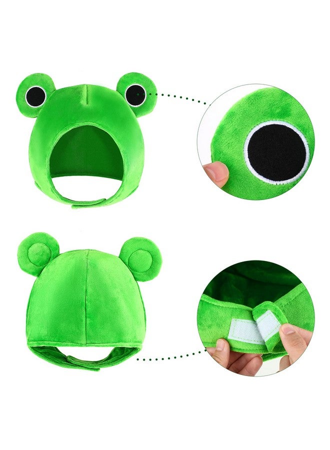 Amosfun Cute Plush Frog Hat Big Eye Frog Cap Funny Hat for Halloween Novelty Party Dress up Cosplay Costume - Image 5