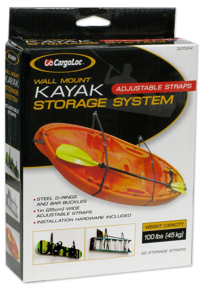 Cargoloc 32524 Wall Mount Kayak Storage Straps