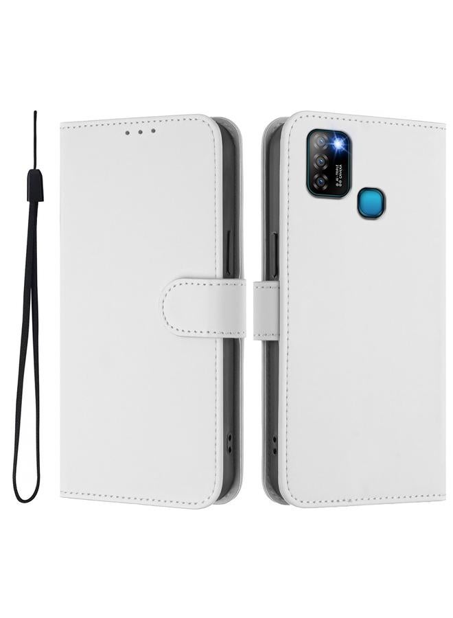 اس-توب جراب لهاتف Infinix Smart 5 مصنوع من الجلد بلون سادة مع حبل تعليق - Image 2