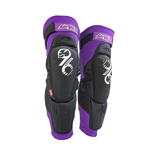 EVS SPORTS | Slayco96 Moto Knee Guard | Compression Fit, Reactive Memory Foam Technology | Purple | L/XL - Image 1