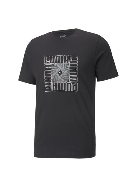 Reflective Graphic Mens Black T-shirt