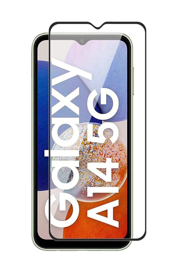 YoYoTech Screen protector for Samsung Galaxy A14 5G 6.6 Inch Edge to Edge Full Screen Coverage Anti Scratch Tempered Glass Film  - Image 1
