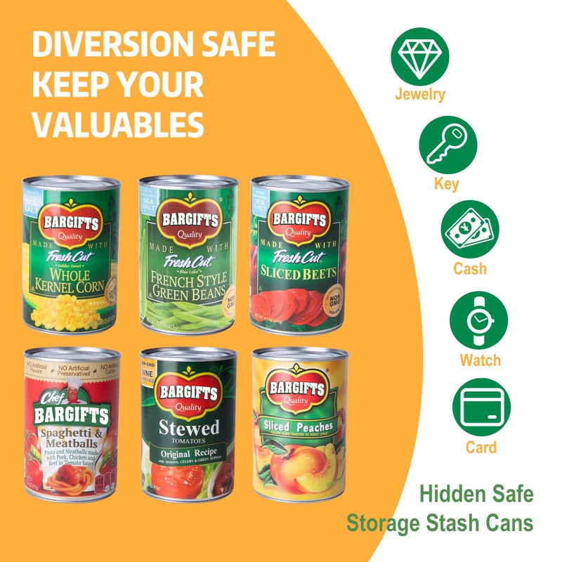 BarGifts Hidden Safe Can Diversion Safe Fake Can with Hidden Compartment, Hidden Storage Keeps for Valuables, Cash, Keys, and Jewelry- Corn - Image 5