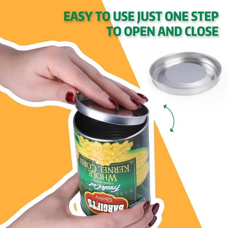 BarGifts Hidden Safe Can Diversion Safe Fake Can with Hidden Compartment, Hidden Storage Keeps for Valuables, Cash, Keys, and Jewelry- Corn - Image 4