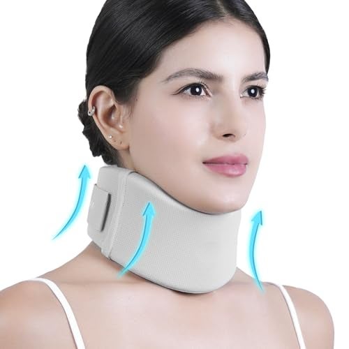 Artelse Ice Silk Neck Brace Soft Breathable Cervical Collar for Pain Relief Posture Correction AntiSnoring Support for Comfortable Sleep Ideal for Office Workers - Image 1