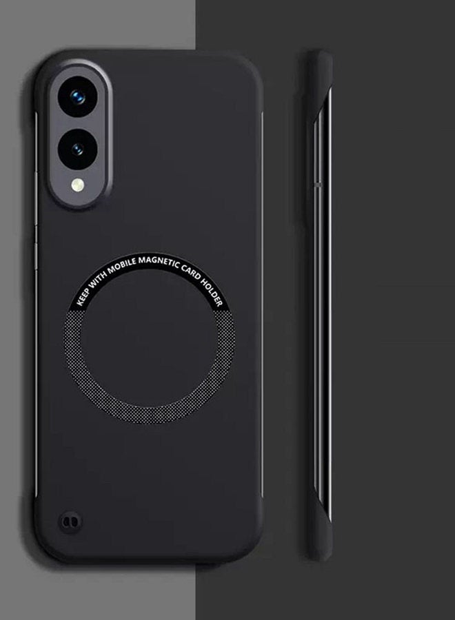 for Samsung Galaxy S25 Edge Case，[Raised Camera Lens Protector]，[Rapid heat dissipation]，Magnetic Without Edges Samsung S25 Edge Cover，Premium Business Shockproof Case，Comfortable Touch, Black  - Image 1