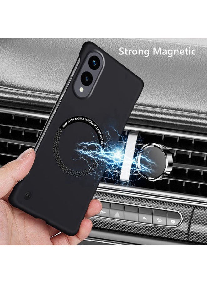 for Samsung Galaxy S25 Edge Case，[Raised Camera Lens Protector]，[Rapid heat dissipation]，Magnetic Without Edges Samsung S25 Edge Cover，Premium Business Shockproof Case，Comfortable Touch, Black  - Image 5