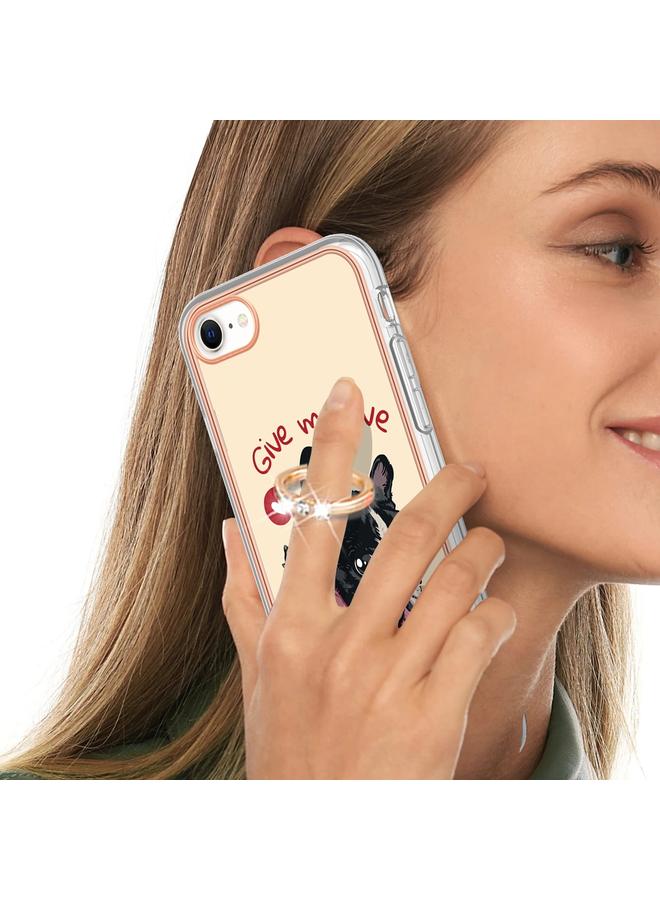 S-TOP Case For iPhone SE 2022 / SE 2020 / 8 Electroplating Dual-side IMD Phone Case with Ring Holder - Image 5