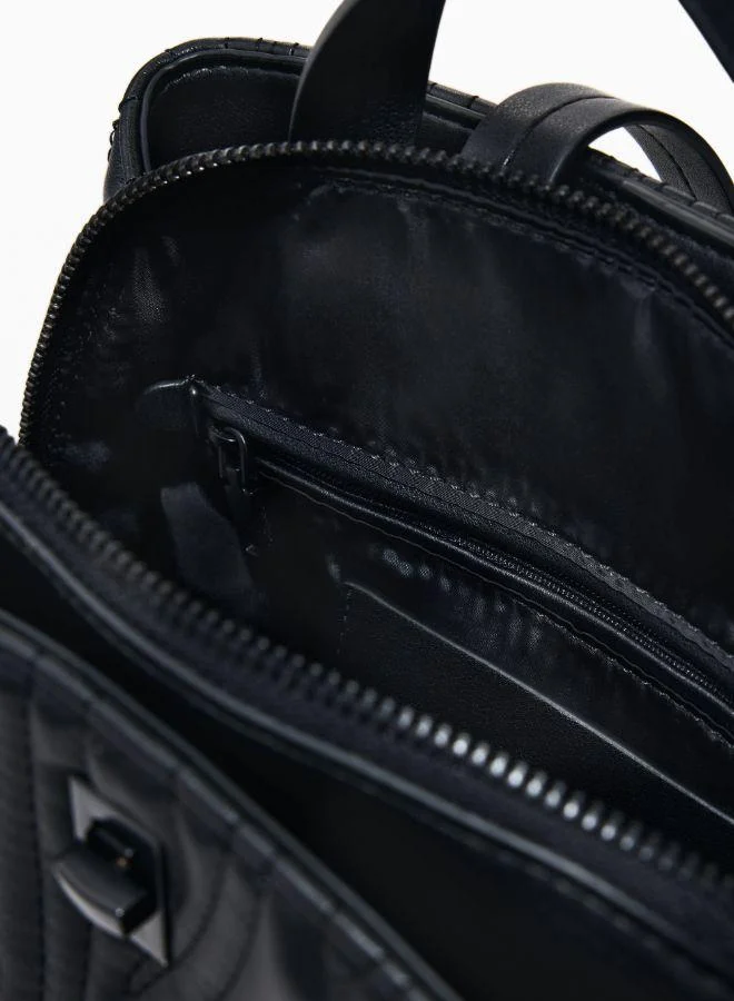 DESIGUAL Black Small backpack with embossed design for Women | Best Price UAE