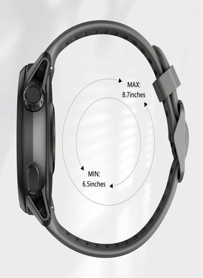 MYSNBKN 22mm Watch Starp for Coros Pace 3/ Apex 46mm/ Apex 2Pro/ Apex Pro Watch Strap, Replacement Strap Soft Silicone for Coros, 22MM - Image 4