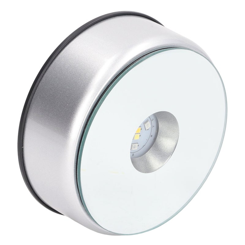 Rotating Display Stand 360° Rotating LED Lights 80 Seconds Per Lap LED Display Base for Cups Crystals - Image 3