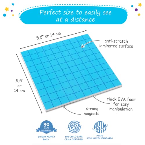 Simply magic 131 PCS Jumbo Magnetic Base Ten Blocks for Math, Place Value Blocks, Magnetic Base 10 Blocks Set for Teachers, Math Blocks for Counting, Counting Blocks, Magnetic Math Manipulatives K-3 - Image 4