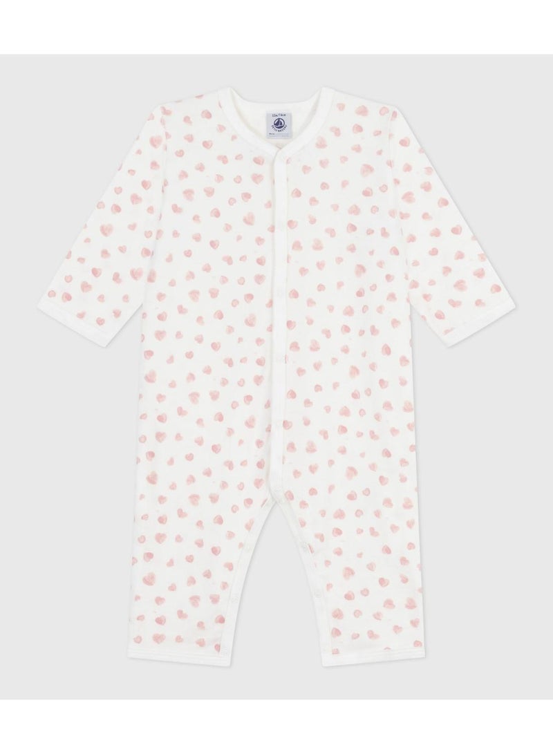 Petit Bateau Babies' printed cotton footless pyjama suit - Image 1