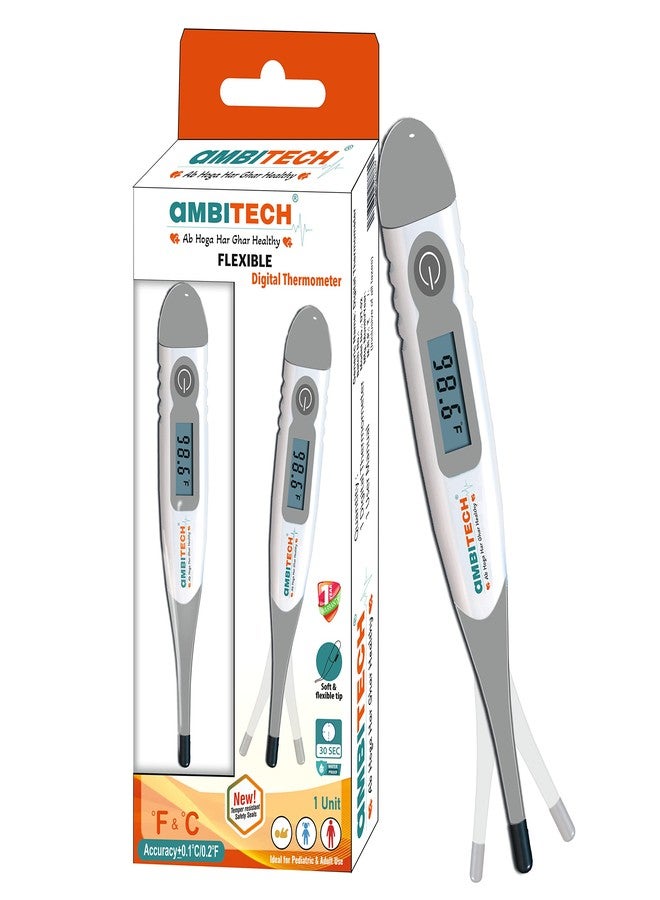 AmbiTech Soft & Flexible Digital Thermometer with One Touch Operation for Child and Adult Oral or Underarm Use |Made in India|1 Year Warranty - Image 1