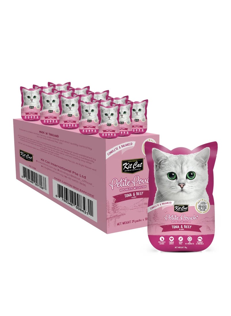 كيت كات عبوة من 24 قطعة من التونة الصغيرة ولحم البقر 24 × 70 جم - Image 1
