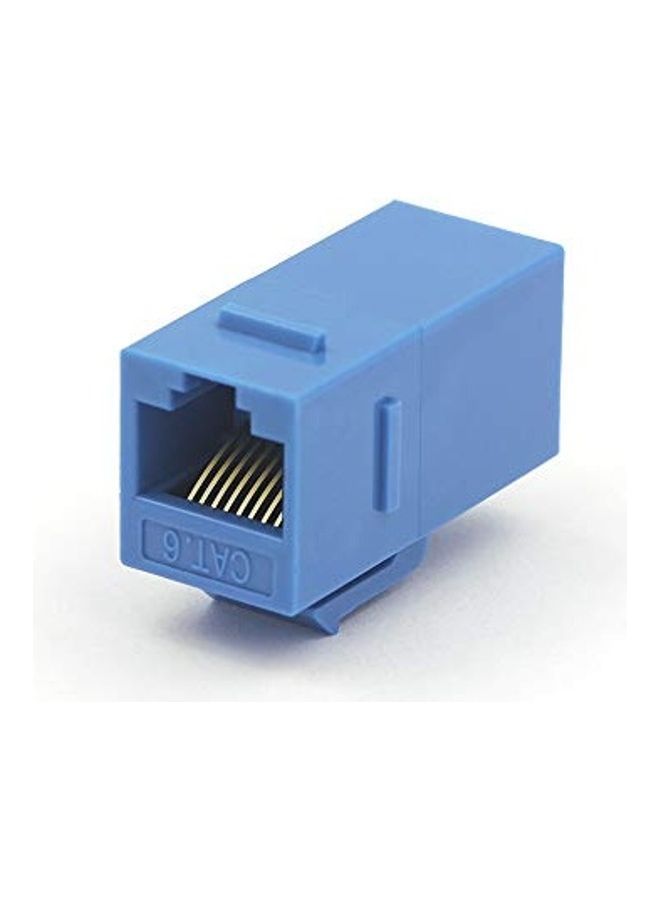 NIBEMINENT Keystone Coupler RJ45 Female to Ethernet Insert Jack UTP Network Inline Connector Pack Of 5 blue - Image 3