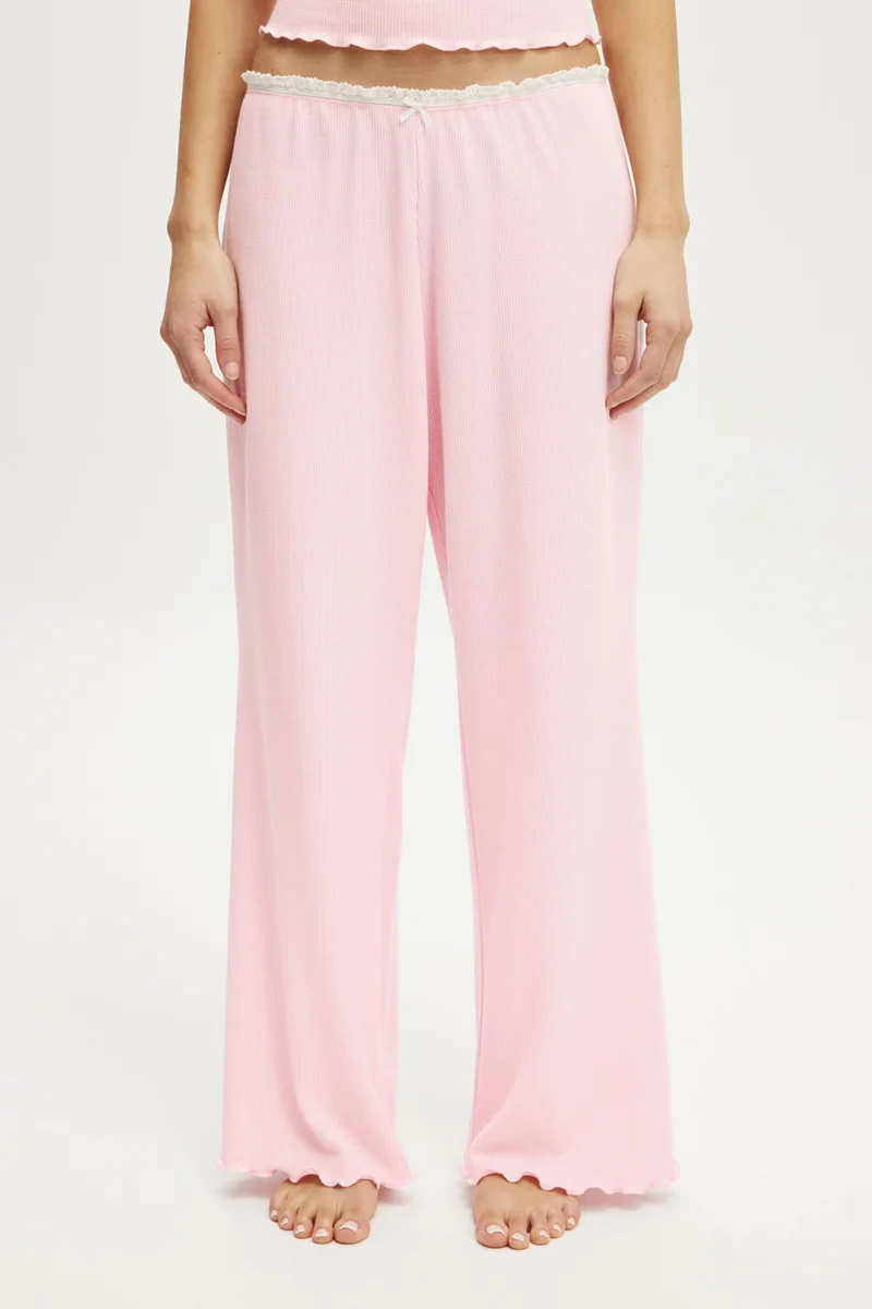 WAFFLE WIDE LEG PANT