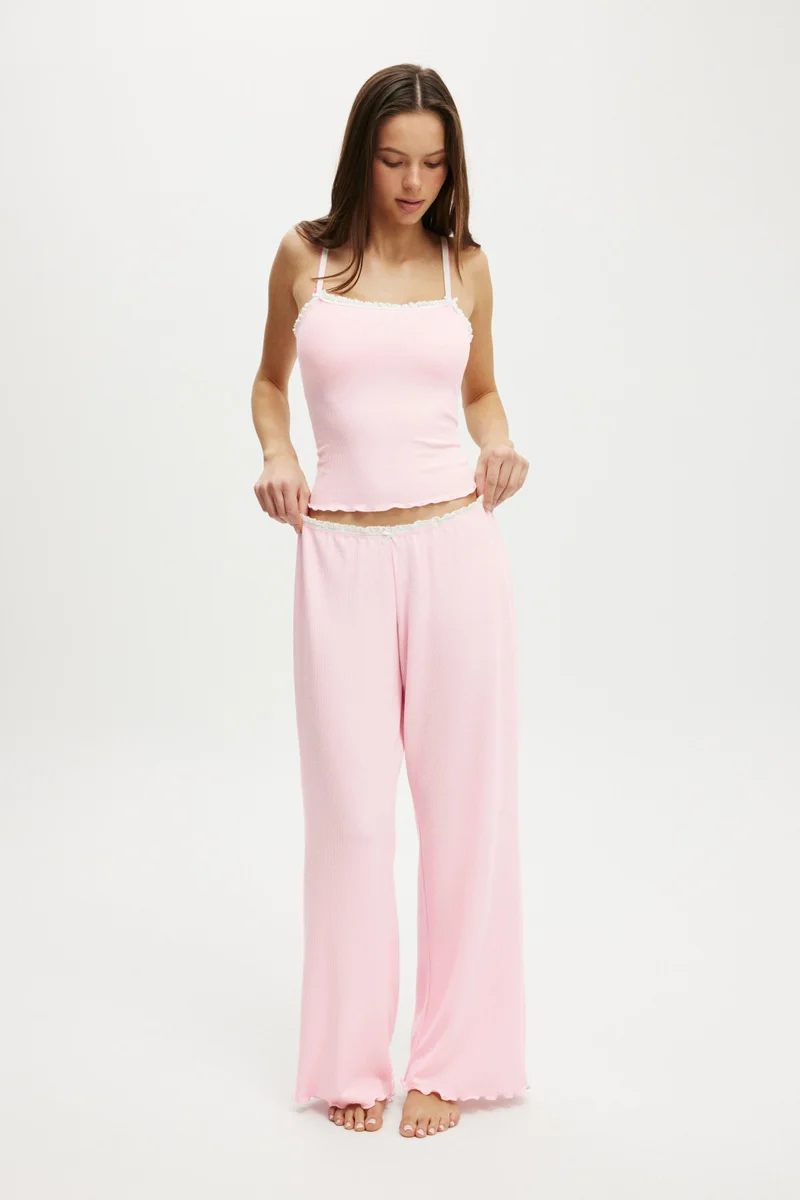 Body WAFFLE WIDE LEG PANT