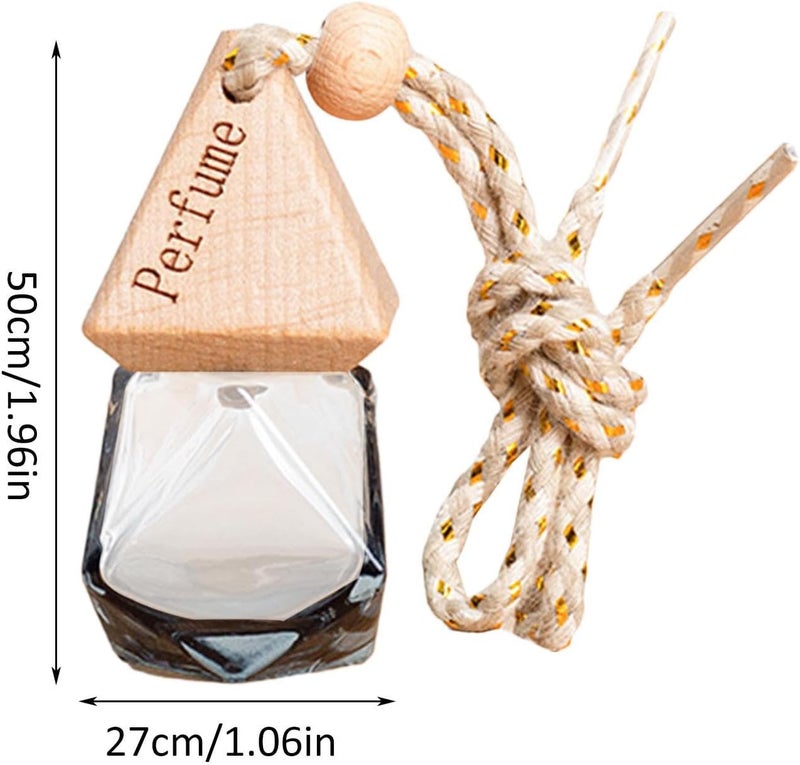 Car Oil Diffuser Hanging Bottle,Empty Car Air Freshener Perfume Bottle - Aromatherapy Fragrance Oil Diffuser Hanging Perfume Pendant Auto Decor Triangular Cap - Image 4