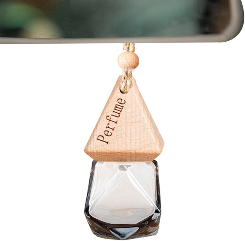 Car Oil Diffuser Hanging Bottle,Empty Car Air Freshener Perfume Bottle - Aromatherapy Fragrance Oil Diffuser Hanging Perfume Pendant Auto Decor Triangular Cap - Image 5