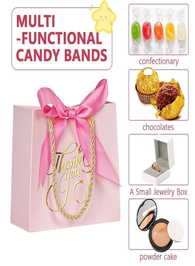 DECHISY 50 Pack Small Thank You Bags with Handle, 5.5x 2.5x4.7 Inch, Pink Gift Bags for Bridal Shower, Birthday Party, Baby Shower, Wedding - Image 4