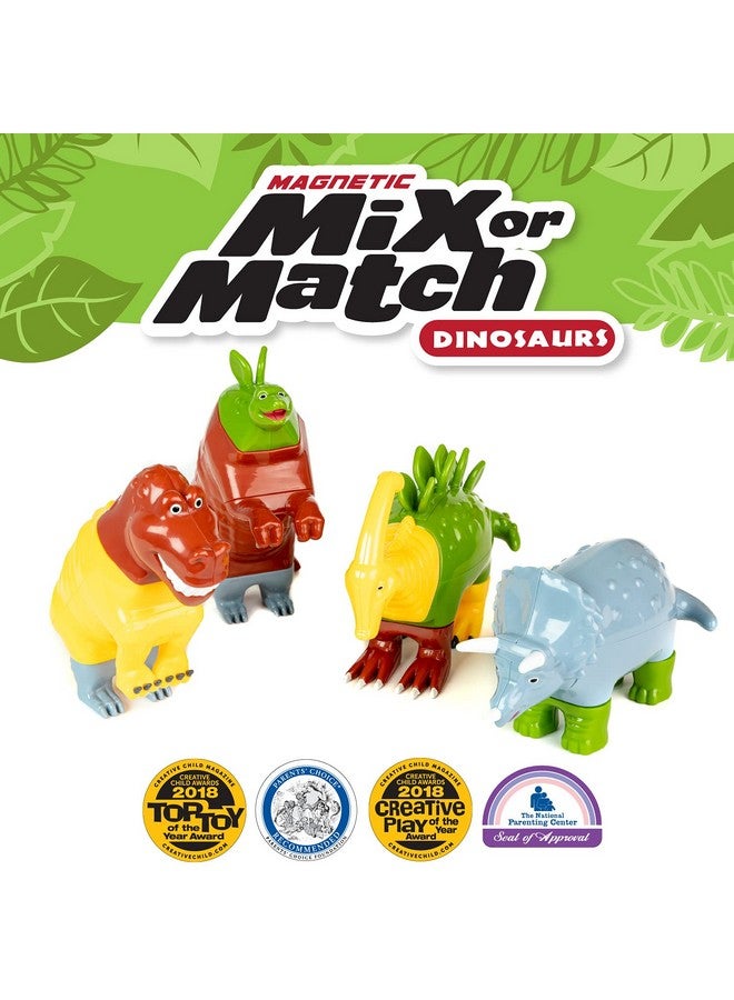 Popular Playthings Magnetic Mix or Match Dinosaurs Toy Play Set, 15 Pieces - Image 2