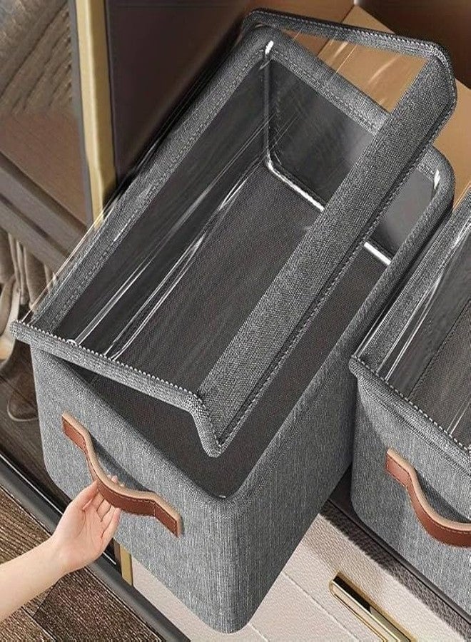 Calyrex 1pc Foldable Dust-Proof Clothing Storage Box For Home, Dormitory, With Steel Frame & Multi-Layer Design For Clothes, Pants, And Can Be Stacked - Image 1