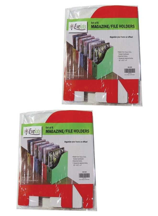 إيفلوتس صندوق تنظيم ملفات المجلات من إيفيلوتس (عبوة من 6 أو 12 أو 24 قطعة) للتخزين على المكتب والرفوف، خيارات ألوان متعددة - يتضمن ملصقات للتنظيم - Image 5