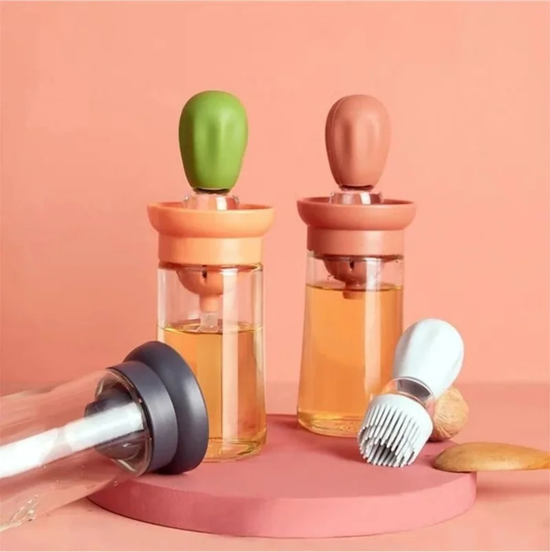 Hane216 Silicone Oil Sauce and Egg Brush with Chamber Oil Brush Silicone Oil Brush