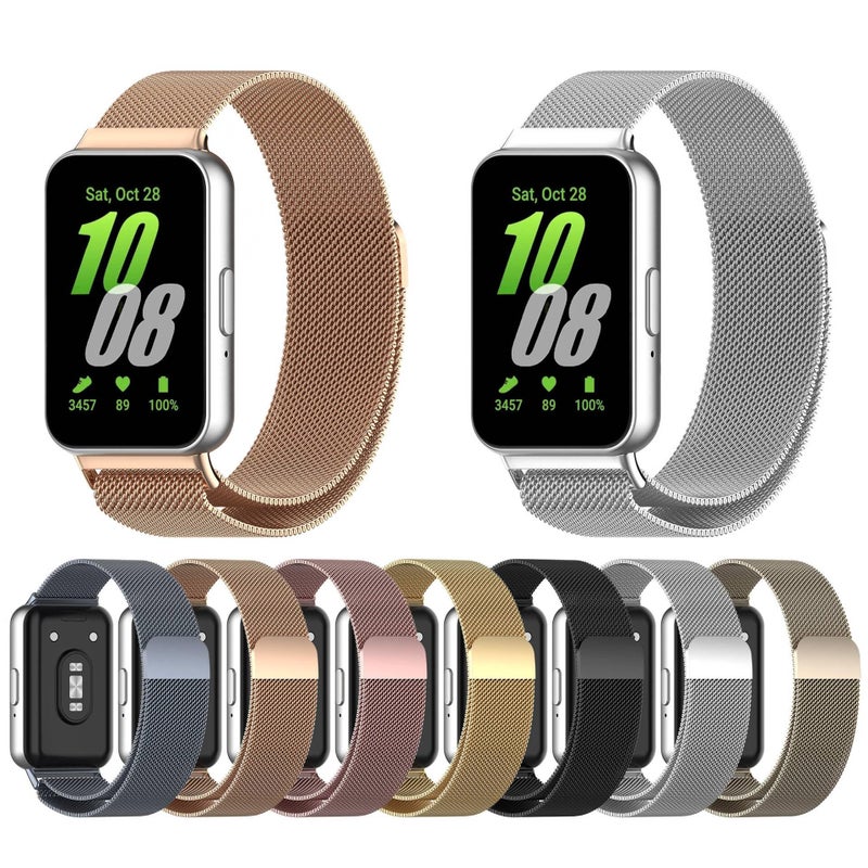 سوار ساعة ذكية سوار معدني من الستانلس ستيل متوافق مع Samsung Galaxy Watch بملاءمة قابلة للتعديل وحزام بديل للاستخدام اليومي باللون رمادي قابل للتعديل - NADI - Image 2