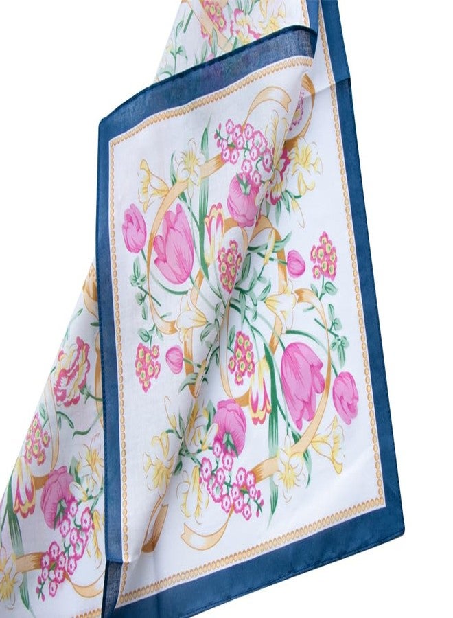CoCoUSM Ladies Retro Style Vintage Floral Print Cotton Handkerchiefs Dozen Pack - Image 5