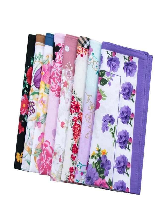 CoCoUSM Ladies Retro Style Vintage Floral Print Cotton Handkerchiefs Dozen Pack - Image 4