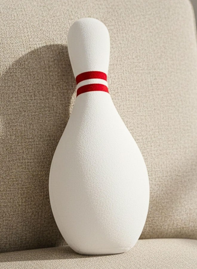 Tickles Bowling Pin Soft Stuffed Plush Cushion Sports Pillow for Kids Boys & Girls Birthday Gift Home Decor (Color: White Size: 30 cm) - Image 1