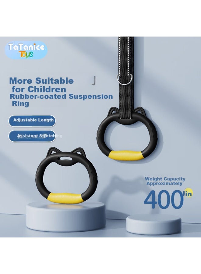 Tatanice Kids Fitness Gymnastic Rings Indoor Pull-Up Stretching Ring Home Exercise Equipment Toy Boys Birthday Gift - Image 1