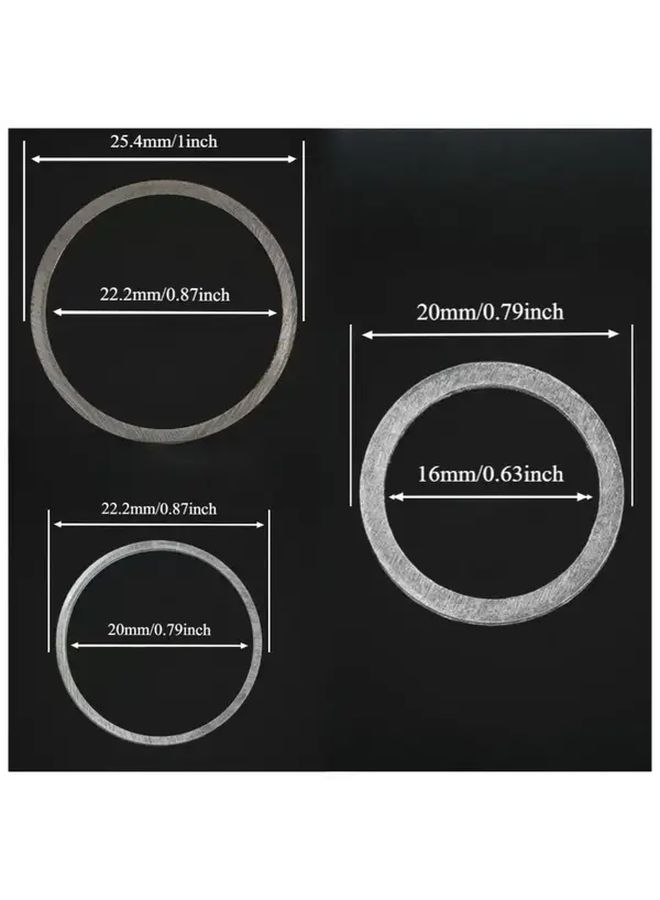 30 Pcs Angle Grinder Inner Hole Washer Saw Blade Adapter Ring 3 Sizes Interchangeable Diameter Adapters For Power Tool Accessories Grinder Attachment Kit Durable Universal Washers Home Improvement DIY - Image 3