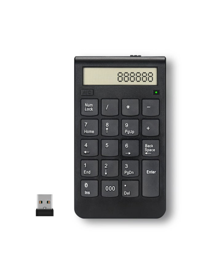 Wireless Charging Digital Keyboard Display Screen Computer Function Built-in Lithium Battery Accounting-Color:Black  - Image 3