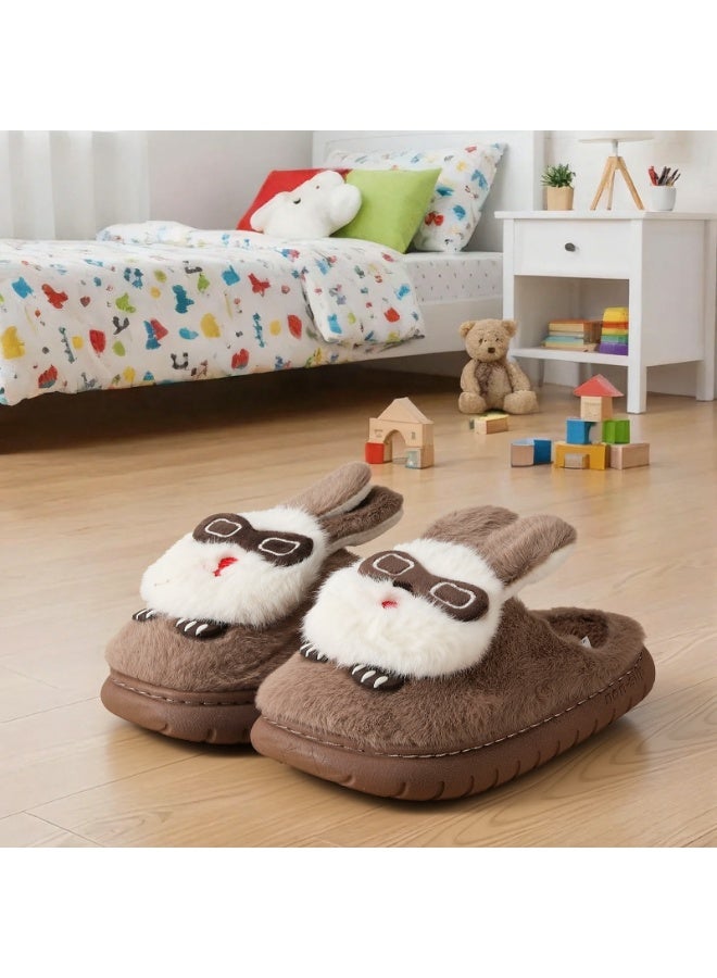 Lucky Kids Cartoon Slippers for Kids, Funny Animal House Shoes with Non-Slip Sole, Cozy Plush Indoor Comfort Footwear for Boys and Girls - Image 5