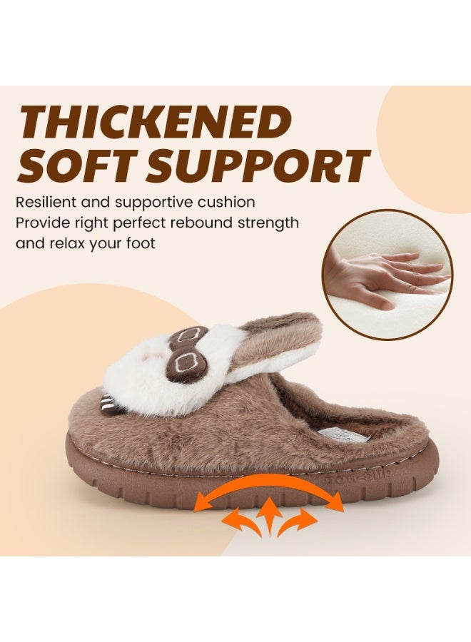 Lucky Kids Cartoon Slippers for Kids, Funny Animal House Shoes with Non-Slip Sole, Cozy Plush Indoor Comfort Footwear for Boys and Girls - Image 3