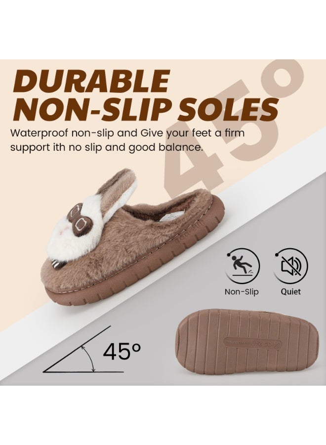 Lucky Kids Cartoon Slippers for Kids, Funny Animal House Shoes with Non-Slip Sole, Cozy Plush Indoor Comfort Footwear for Boys and Girls - Image 4