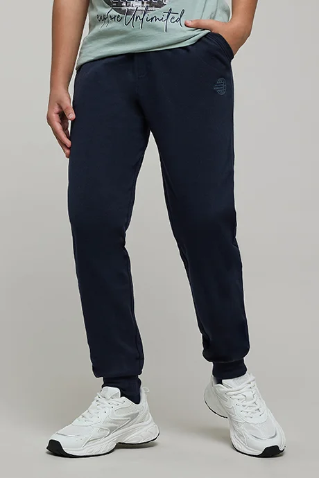 R&B Printed Joggers with Drawstring Waist