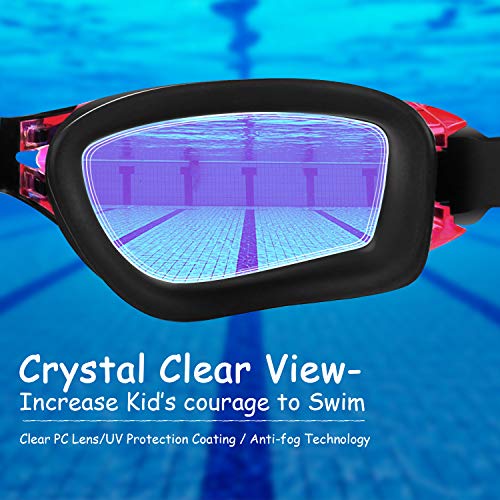 COOLOO Kids Swim Goggles, 2 Packs Swimming Goggles for Kids Girls Boys and Child Age 4-16 - Image 4