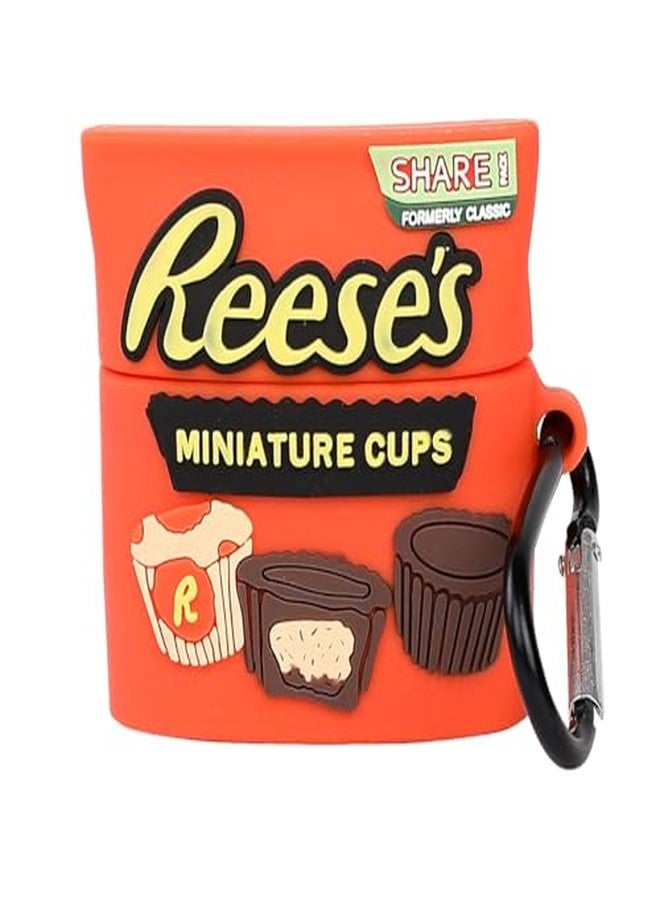 LEWOTE Compatible with Apple Airpods 4 Case Protective Funny Cute Cartoon Slim Candy Cover with Keychain (Reeses) - Image 2