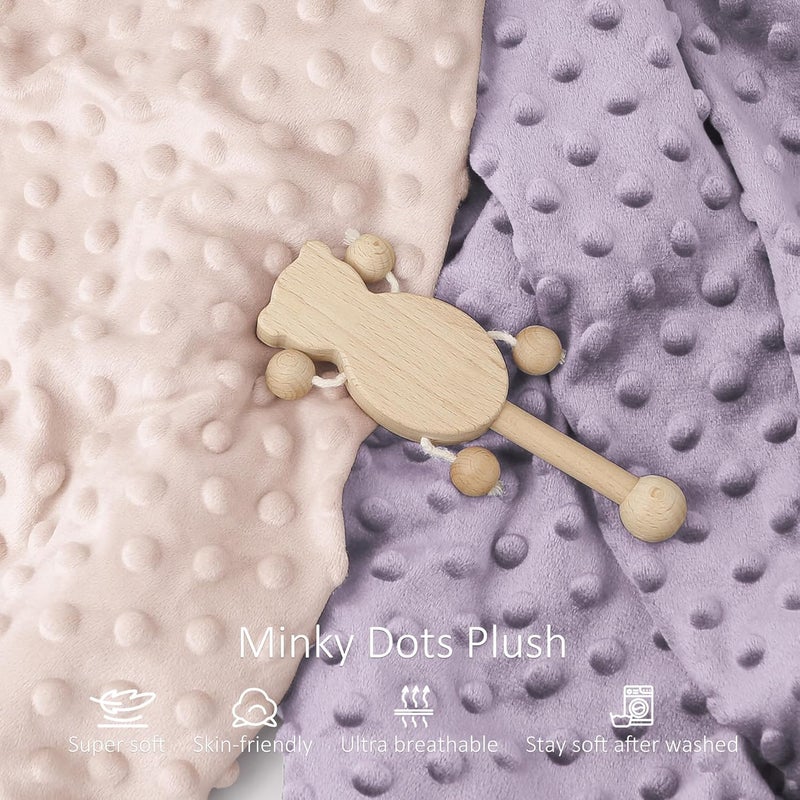 Susurration 2Pack Changing Pad Covers Super Soft Minky Dots Plush Changing Table Covers 33x17x7in Breathable Changing Pad Sheets for Unisex Baby Girls and Boys PinkPurple - Image 4
