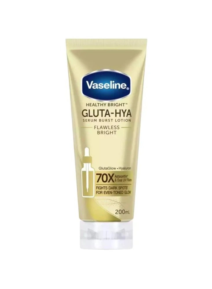 فازلين Essential Even Tone Flawless Glow Gluta Hya Serum Burst Uv Lotion 70x More Powerful Than Vitamin C 200 مل