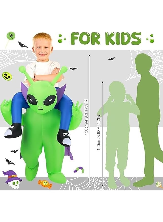 Inflatable Alien Costume For Kids/Teens, Halloween Blow up Costumes Ride On Alien Costume, Funny Cosplay Costumes for Kids Men Women - Image 2