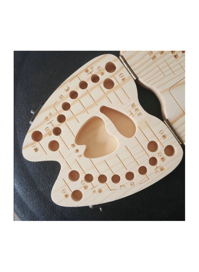 Generic Wooden Deciduous Teeth Box Collection Commemorative Gift Box For Boys And Girls Baby Lanugo Umbilical Cord Teeth Preservation Box For Children To Commemorate Tooth Loss-Color:Log Color Traditional Chinese Boy  - Image 5
