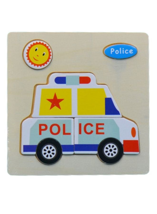 Wooden Puzzles for Kids Boys and Girls Vehicle Set Police