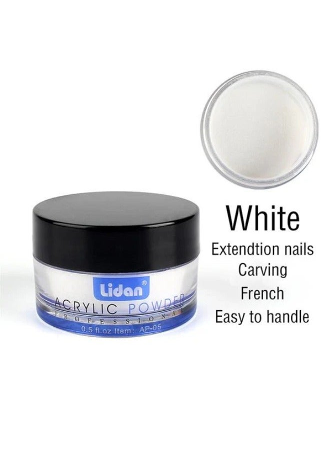 Lidan AP-1 White Acrylic Powder - 14g for Expert Nail Art - Image 1