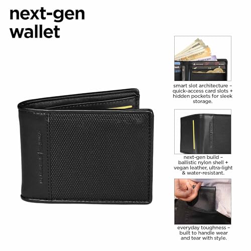 Nu Republic Triphop Voyager Vault Wallet for Men Leather Original| Premium Leather Wallet| 6 Card Slots | Slim & Easy to Fit| Compact and Travel Friendly Structure| Gift for Men - Black - Image 3