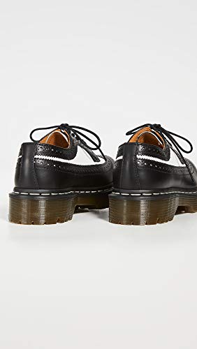 Dr Martens Dr. Martens, 3989 Brogue BEX 3-Eye Leather Wingtip Shoe for Men and Women, Black & White, 7 US Women/6 US Men - Image 4